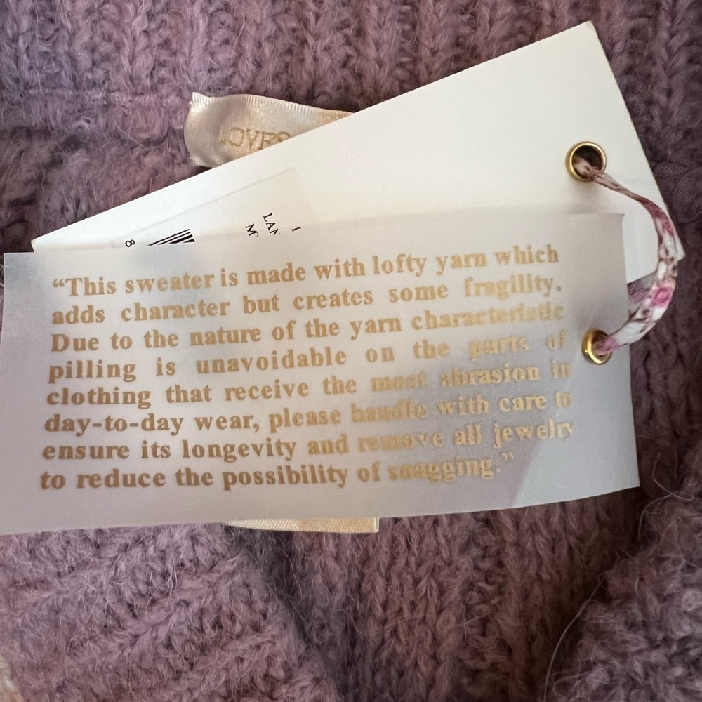 NWT LOVESHACKFANCY Jogger Chunky Bauble‎ Knit Ribbed Alpaca/Wool Lounge Pants M - Picture 13 of 16